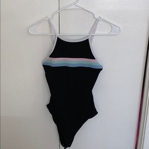 Haltered black body suit